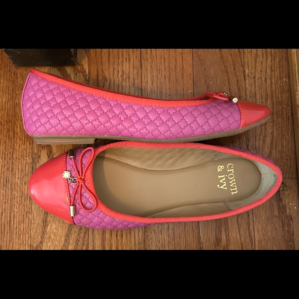 Women’s Crown and Ivy quilted ballet flat, sz 6